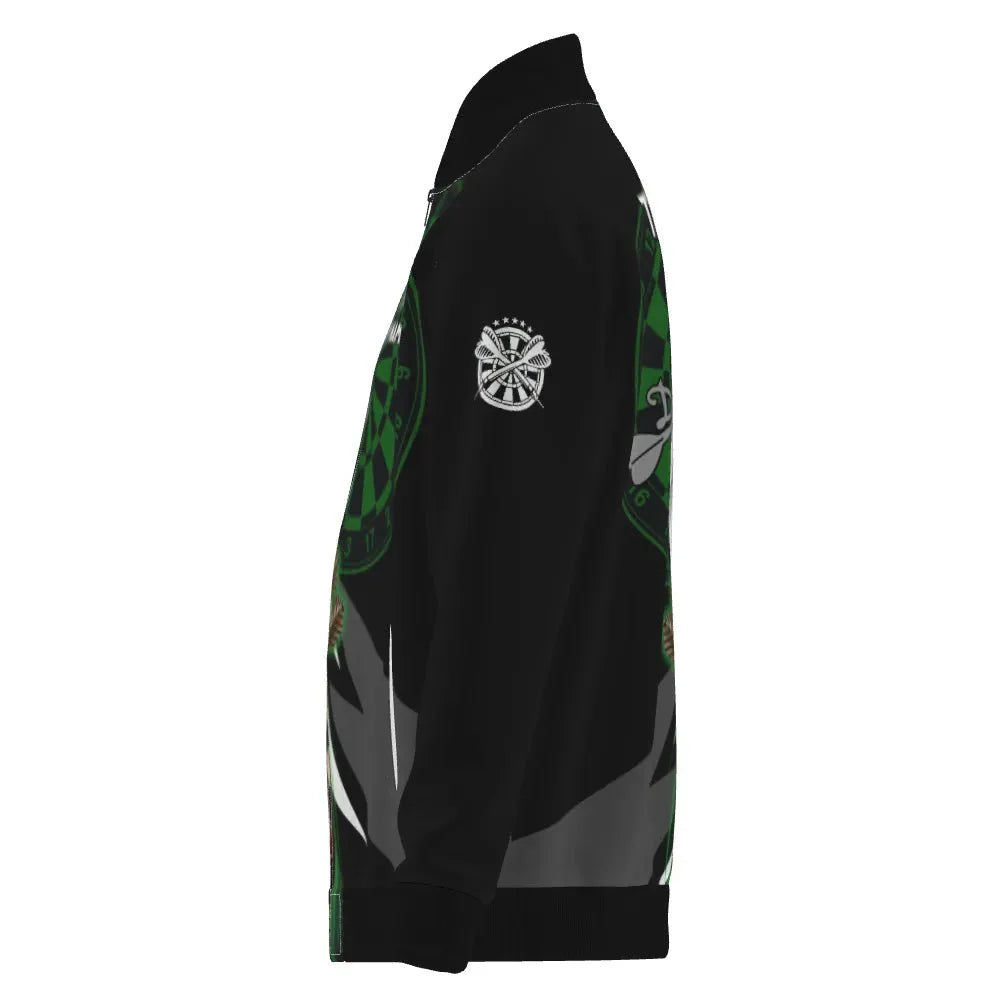 Stylish Green and Black Darts Jacket S608 – Ideal for competitions and leisure S608